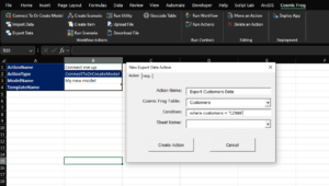 Excel App Builder Updates customer data