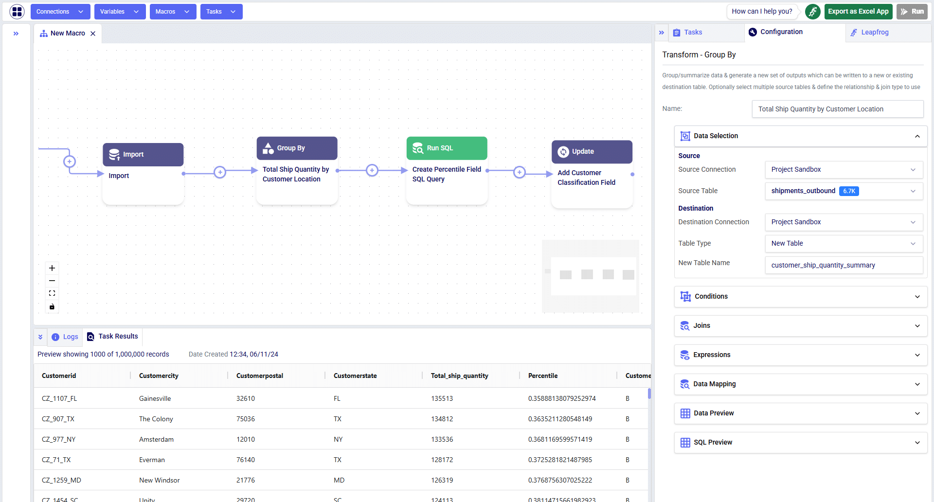 DataStar Opticon Screenshot_TaskExample DataStar Opticon