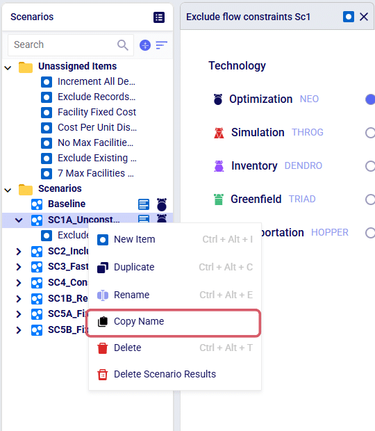 Copy Scenario Name
