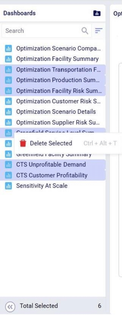 Mult-Select Delete in Maps, Scenarios & Analytics